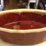 McCoy Brown Drip Large Serving Bowl