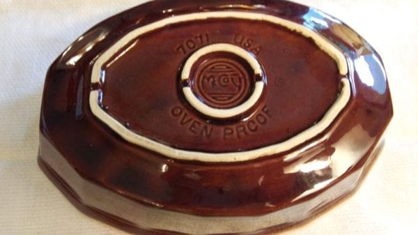 McCoy Brown Drip Serving Bowl Large - Image 4