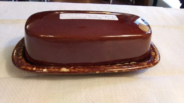McCoy Brown Drip Butter Dish - Image 3