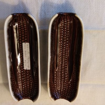 Pfaltzgraph Brown Drip Corn on the Cob Holder Vintage (set of 2)