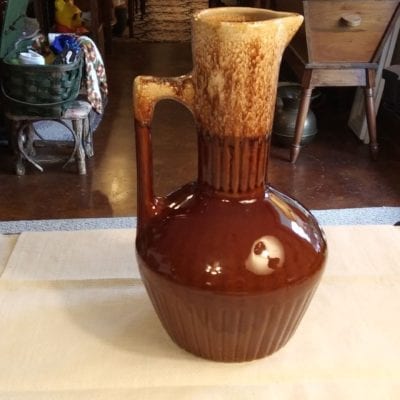 Monmouth Pottery Brown Drip Carafe/Ewer