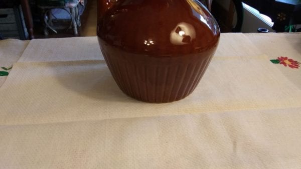 Monmouth Pottery Brown Drip Carafe/Ewer - Image 4
