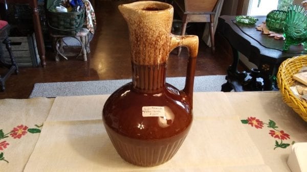 Monmouth Pottery Brown Drip Carafe/Ewer - Image 5