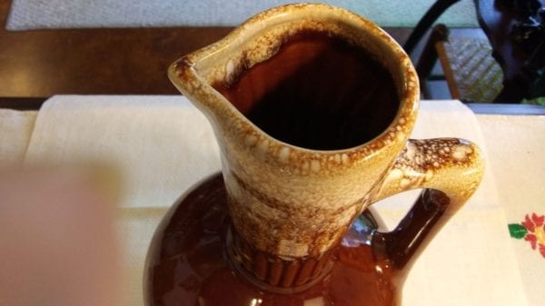 Monmouth Pottery Brown Drip Carafe/Ewer - Image 6