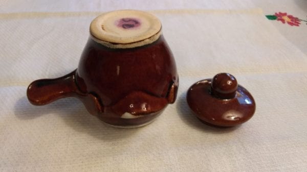 Brown Drip Syrup Jar w/Lid - Image 4