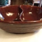 Marcrest Brown Large Divided Serving Bowl