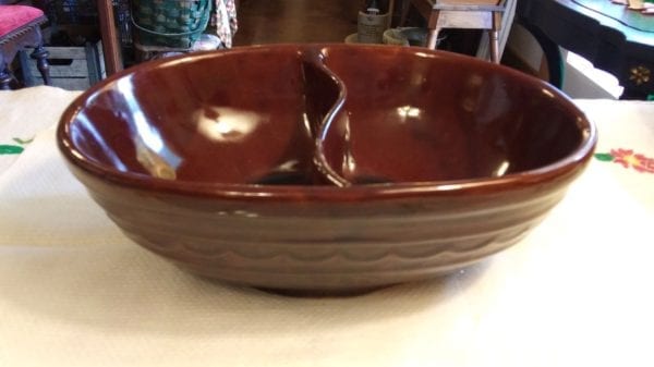 Marcrest Brown Large Divided Serving Bowl