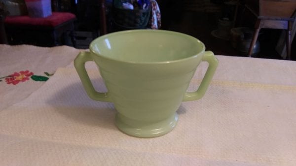 Moderntone Platonite Green Sugar Bowl