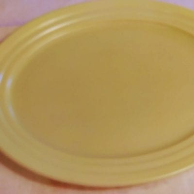 Moderntone Platonite Yellow Platter 12" (Small chip Not Seen)