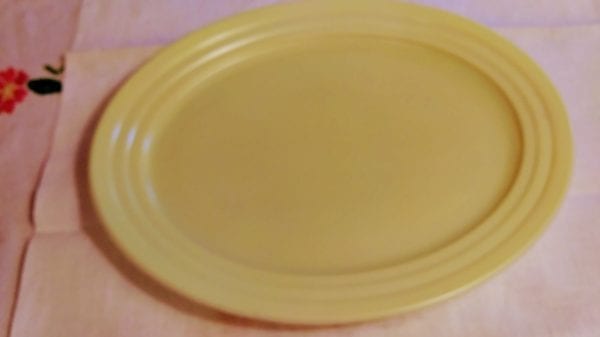 Moderntone Platonite Yellow Platter 12" (Small chip Not Seen)
