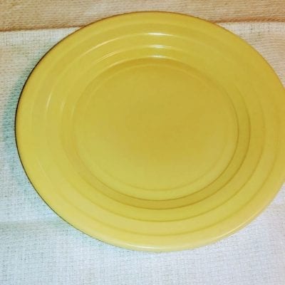 Moderntone Platonite Yellow Sherbet Plate