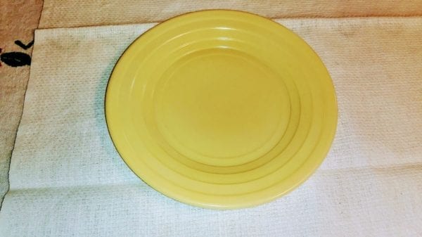Moderntone Platonite Yellow Sherbet Plate