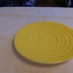 Hazel Atlas Moderntone Lemon Yellow Saucer