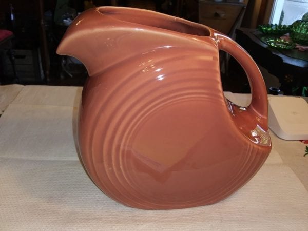 Large Fiesta Rose Disc Pitcher - Image 2