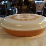 Pyrex Butterfly Gold Divided Bowl and Lid
