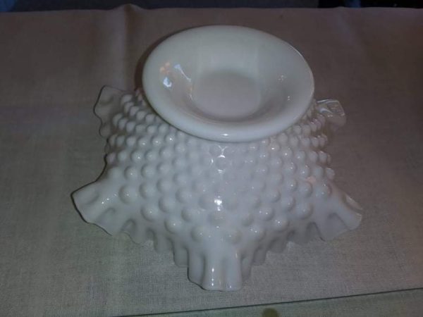 Milk Glass Footed Compote - Image 2