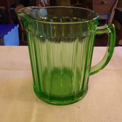 Green Depression Milk Pitcher