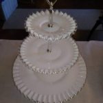 Milk Glass Three Tier Tidbit Tray