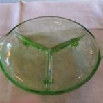 Green Depression Divided Relish Dish