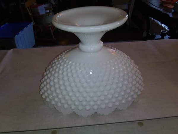 Milk Glass Hobnail Compote - Image 3
