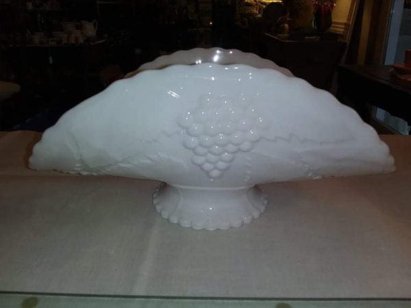Milk Glass Banana Bowl