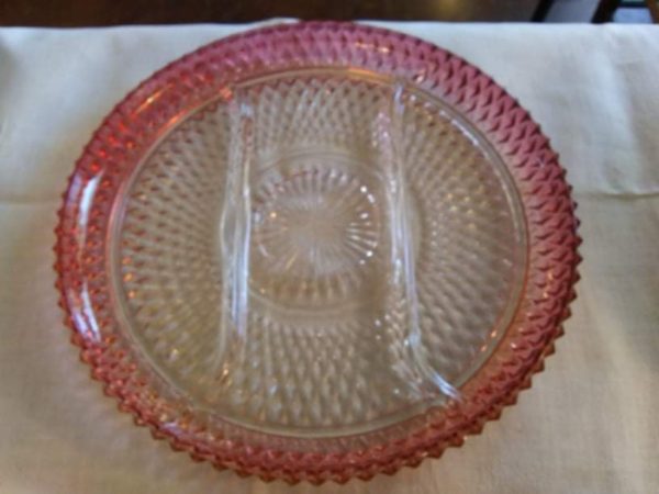 Indiana Glass Diamond Point Relish Tray