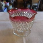 Indiana Glass Diamond Point Candle Stick