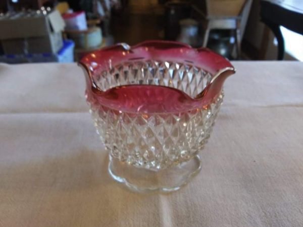Indiana Glass Diamond Point Candle Stick