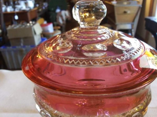 Tiffin Glass Kings Crown Compote and Lid - Image 3