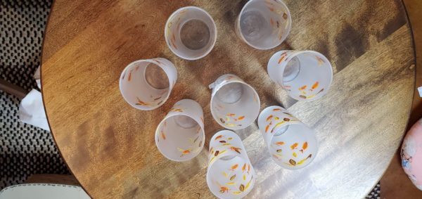 Autumn Leaf Frosted Glasses Set of 8 - Image 2