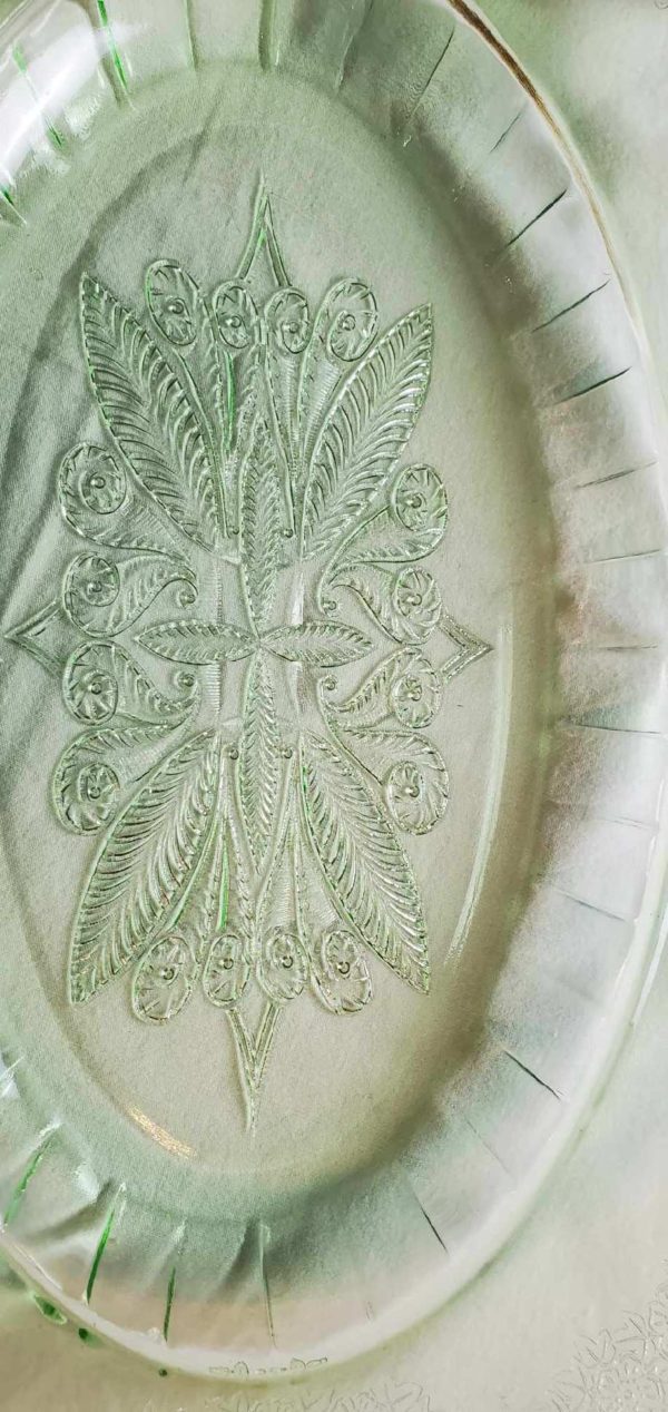 Green Depression Platter - Image 4