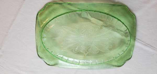 Green Depression Platter - Image 6