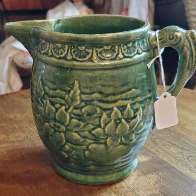 McCoy Green "Water Lilies" Pitcher