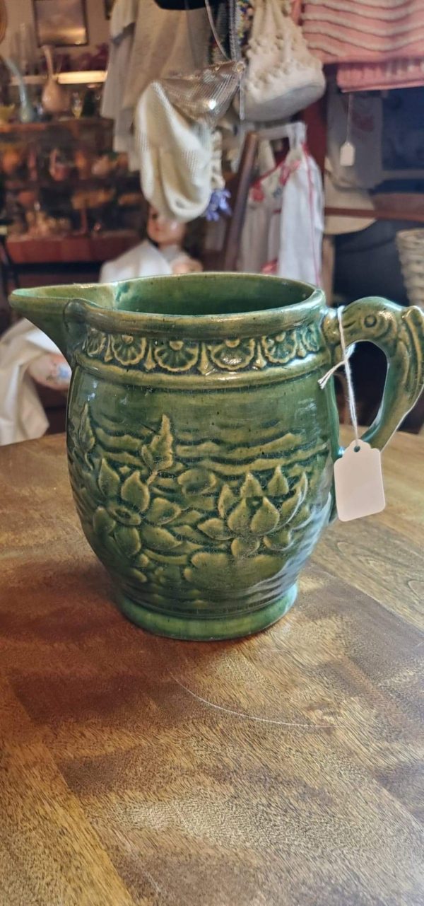 McCoy Green "Water Lilies" Pitcher