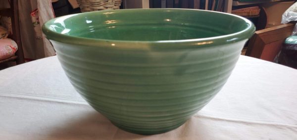 Bauer Ringed Large Green Bowl