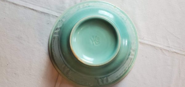 Homer Laughlin Small Turquoise Bowl - Image 3