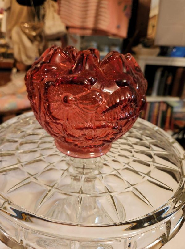 Fenton Cranberry Rose Vase - Image 2