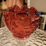 Fenton Cranberry Rose Vase