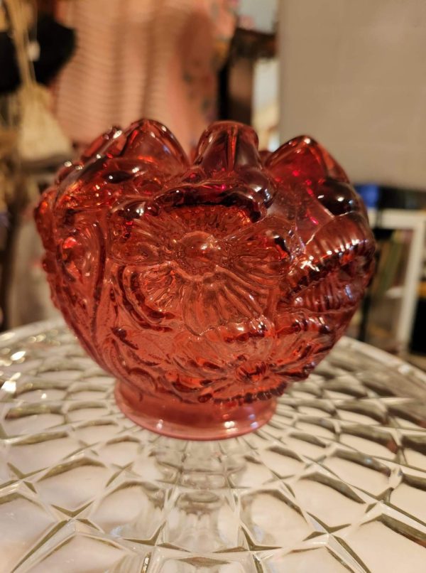 Fenton Cranberry Rose Vase