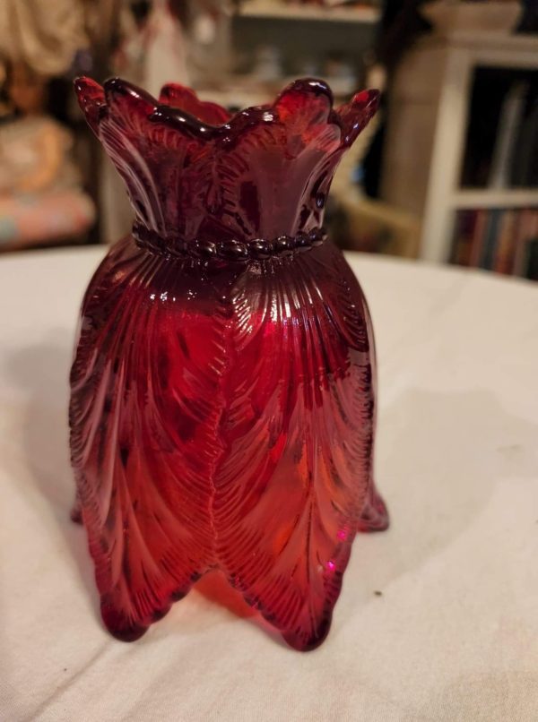 Fenton Ruby Vase/Voltive - Image 2