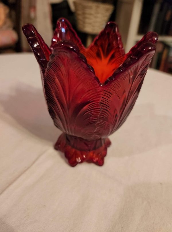 Fenton Ruby Vase/Voltive - Image 3