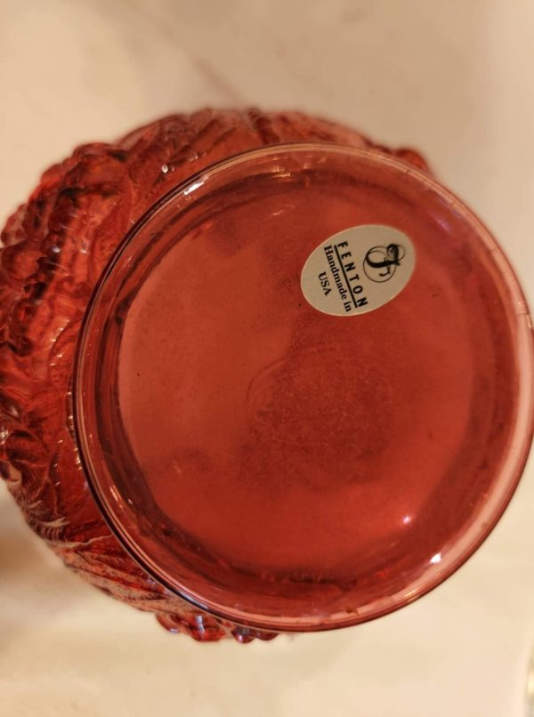 Fenton Cranberry Rose Vase - Image 3