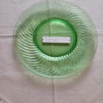 Green Depression Spiral Luncheon Plate