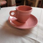 Fiesta Rose Pink Demitasse Cup and Saucer