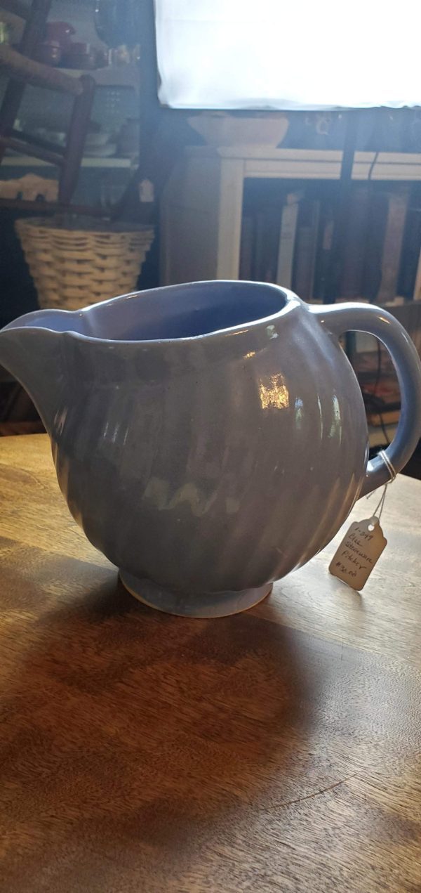 Blue Swirl Stoneware Pitcher