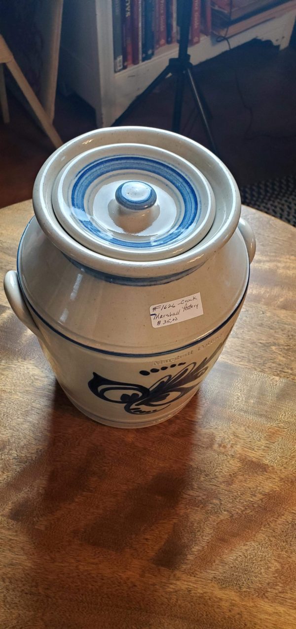 Crock w/ Lid Marshall Pottery - Image 2
