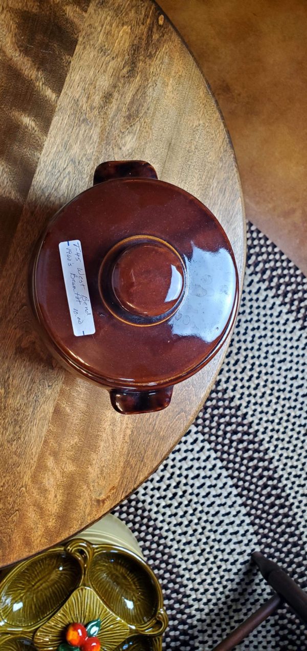 Westbend Brown Bean Pot w/ Handles - Image 2