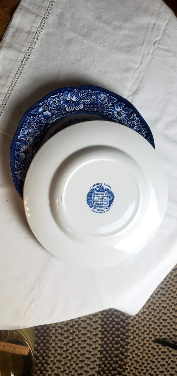 "Old Colonial Scenes" Liberty Blue Dinner Plate - Image 5
