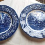 "Old Colonial Scenes" Liberty Blue Dinner Plate
