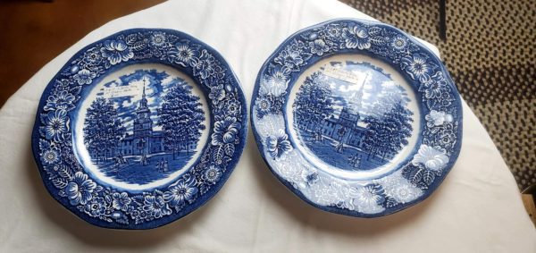 "Old Colonial Scenes" Liberty Blue Dinner Plate